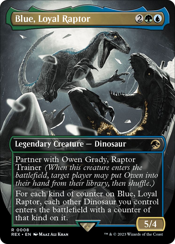 Blue, Loyal Raptor (Borderless) [Jurassic World Collection] | Enigma On Main