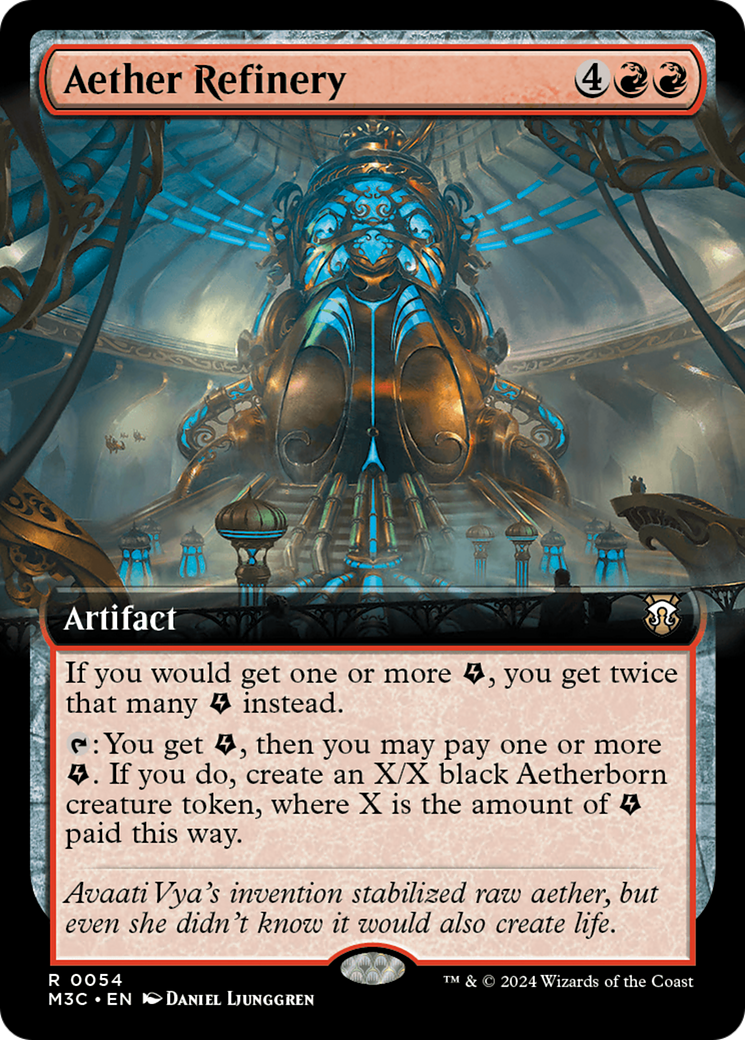 Aether Refinery (Extended Art) (Ripple Foil) [Modern Horizons 3 Commander] | Enigma On Main