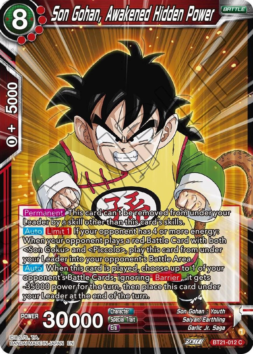 Son Gohan, Awakened Hidden Power (BT21-012) [Wild Resurgence] | Enigma On Main