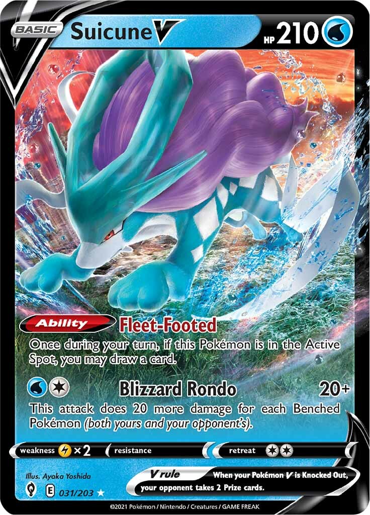 Suicune V (031/203) [Sword & Shield: Evolving Skies] | Enigma On Main