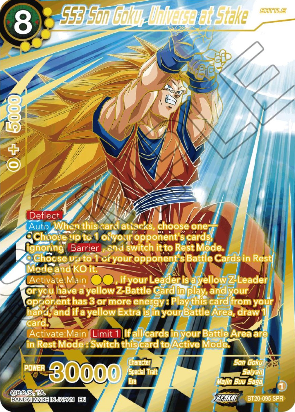 SS3 Son Goku, Universe at Stake (SPR) (BT20-095) [Power Absorbed] | Enigma On Main