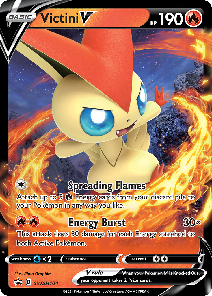 Victini V (SWSH104) [Sword & Shield: Black Star Promos] | Enigma On Main