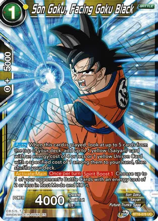 Son Goku, Facing Goku Black (BT16-076) [Realm of the Gods] | Enigma On Main