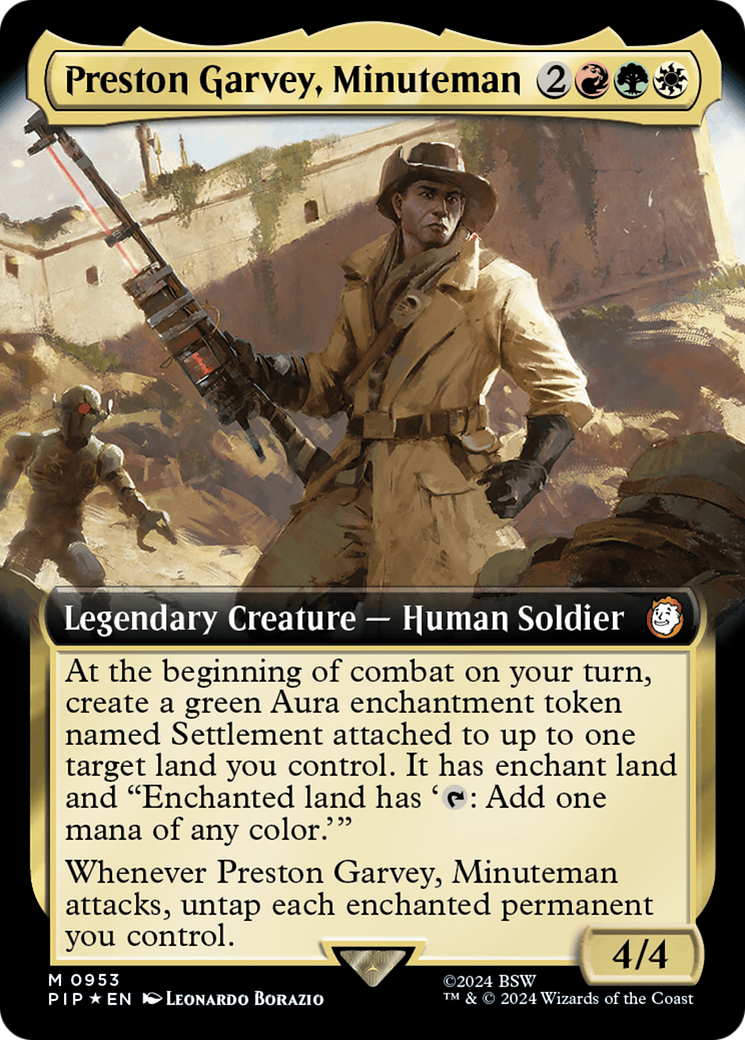 Preston Garvey, Minuteman (Extended Art) (Surge Foil) [Fallout] | Enigma On Main