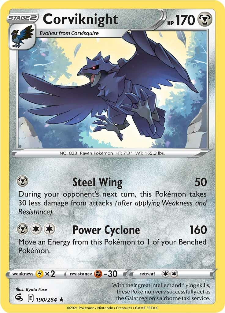 Corviknight (190/264) [Sword & Shield: Fusion Strike] | Enigma On Main