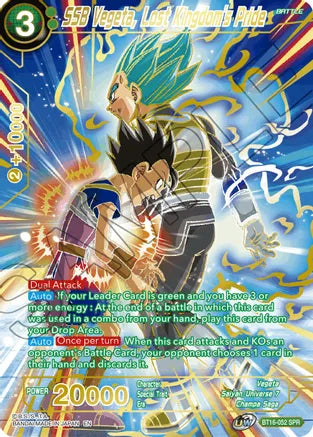 SSB Vegeta, Lost Kingdom's Pride (SPR) (BT16-052) [Realm of the Gods] | Enigma On Main