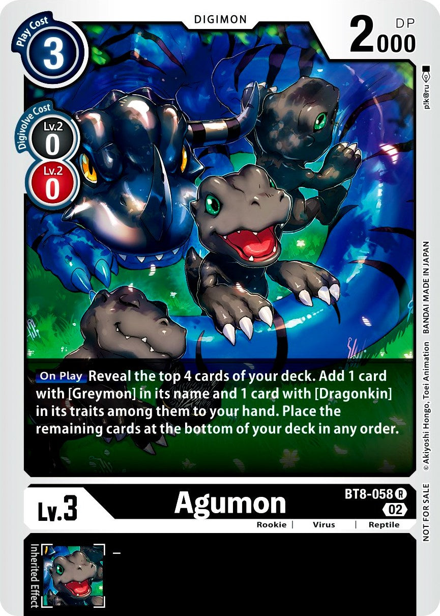 Agumon [BT8-058] (Xros Encounter Pre-Release) [New Awakening Promos] | Enigma On Main