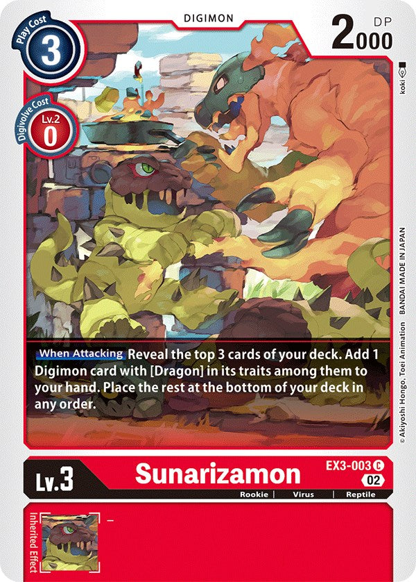 Sunarizamon [EX3-003] [Draconic Roar] | Enigma On Main