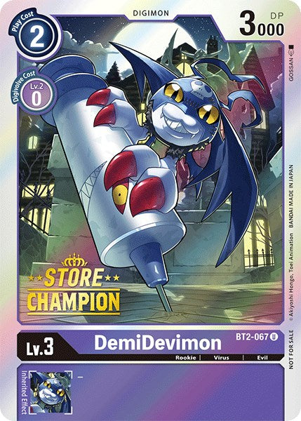 DemiDevimon [BT2-067] (Store Champion) [Release Special Booster Promos] | Enigma On Main