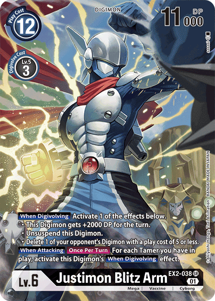 Justimon Blitz Arm [EX2-038] (Alternate Art) [Digital Hazard] | Enigma On Main