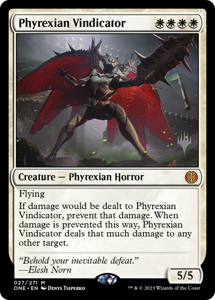 Phyrexian Vindicator (Promo Pack) [Phyrexia: All Will Be One Promos] | Enigma On Main