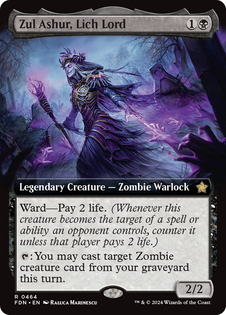 Zul Ashur, Lich Lord (Extended Art) [Foundations] | Enigma On Main