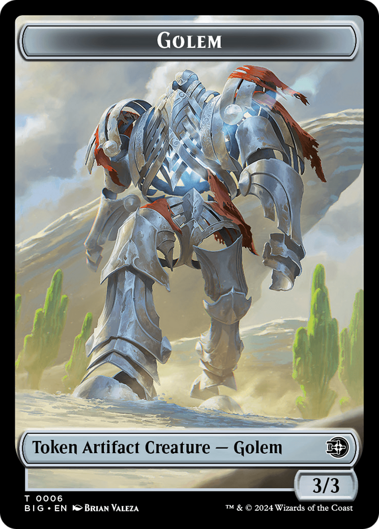 Golem // Plot Double-Sided Token [Outlaws of Thunder Junction: The Big Score Tokens] | Enigma On Main