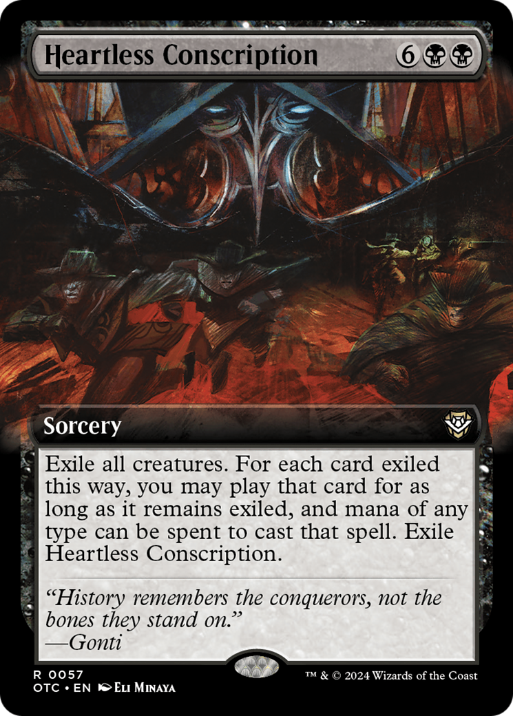 Heartless Conscription (Extended Art) [Outlaws of Thunder Junction Commander] | Enigma On Main