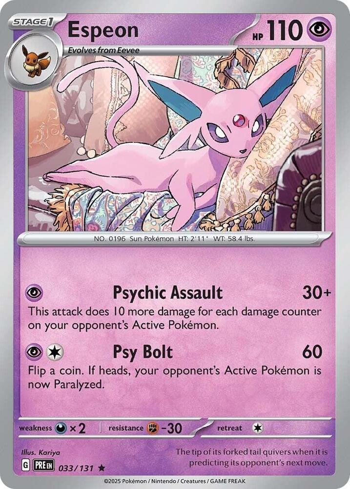 Espeon (033/131) [Scarlet & Violet: Prismatic Evolutions] | Enigma On Main