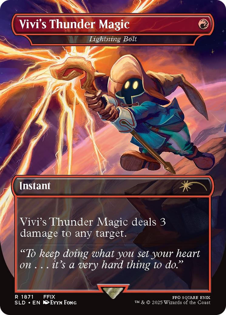 Vivi's Thunder Magic - Lightning Bolt [Secret Lair Drop Series] | Enigma On Main