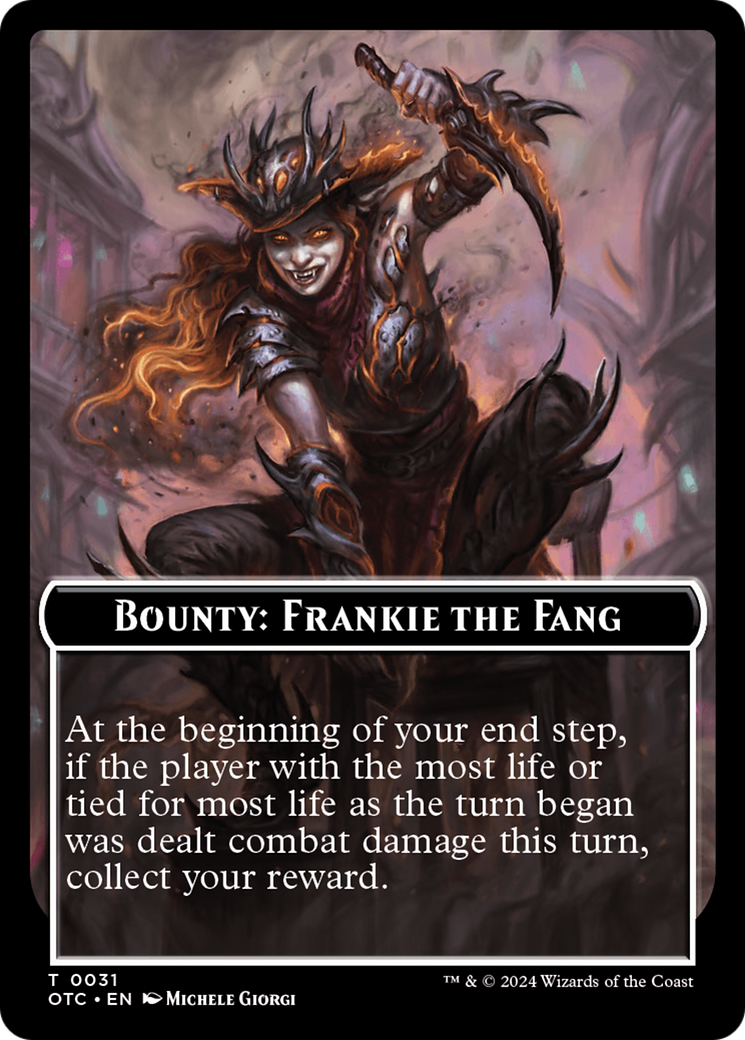 Bounty: Frankie the Fang // Bounty Rules Double-Sided Token [Outlaws of Thunder Junction Commander Tokens] | Enigma On Main