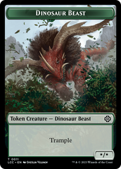 Dinosaur Beast // Dinosaur Double-Sided Token [The Lost Caverns of Ixalan Commander Tokens] | Enigma On Main