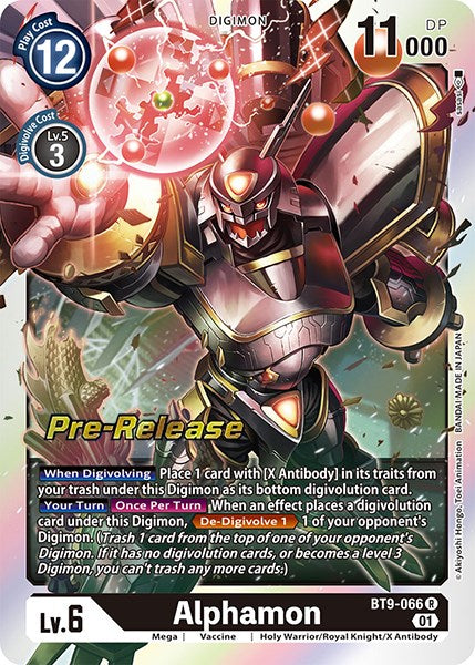 Alphamon [BT9-066] [X Record Pre-Release Promos] | Enigma On Main