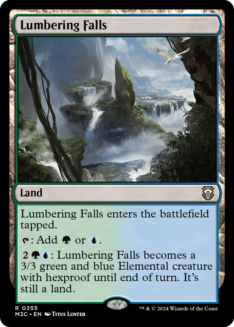 Lumbering Falls (Ripple Foil) [Modern Horizons 3 Commander] | Enigma On Main