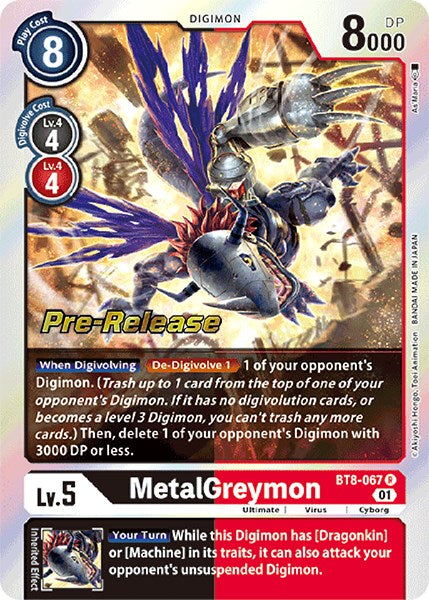 MetalGreymon [BT8-067] [New Awakening Pre-Release Cards] | Enigma On Main