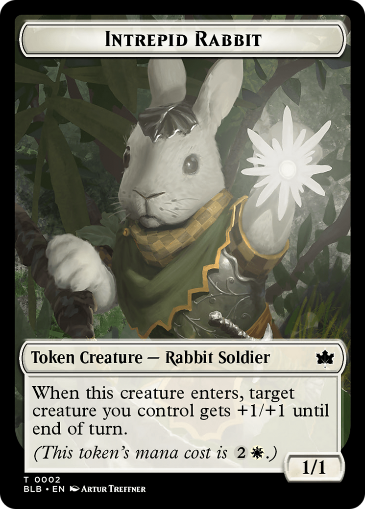 Bat // Intrepid Rabbit Double-Sided Token [Bloomburrow Tokens] | Enigma On Main