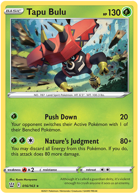 Tapu Bulu (016/163) (Theme Deck Exclusive) [Sword & Shield: Battle Styles] | Enigma On Main