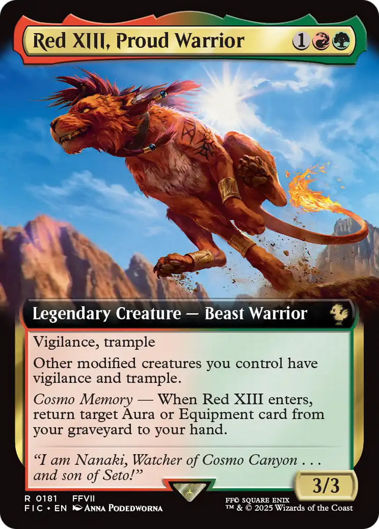 Red XIII, Proud Warrior (Extended Art) [FINAL FANTASY Commander] | Enigma On Main
