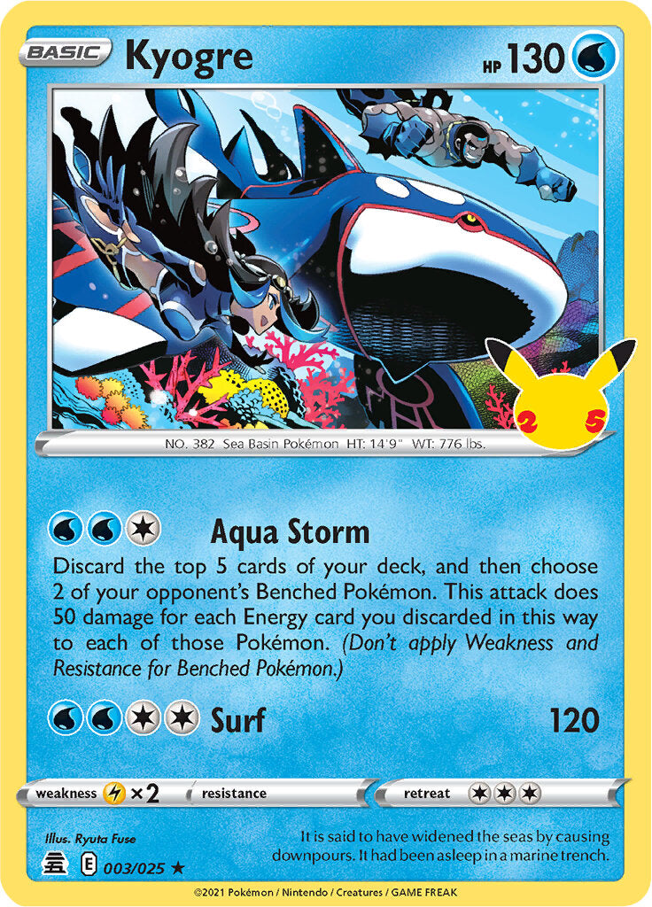 Kyogre (003/025) [Celebrations: 25th Anniversary] | Enigma On Main