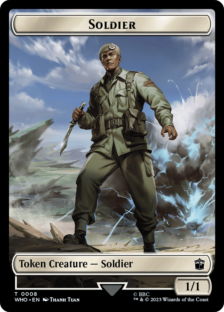 Soldier // Cyberman Double-Sided Token [Doctor Who Tokens] | Enigma On Main