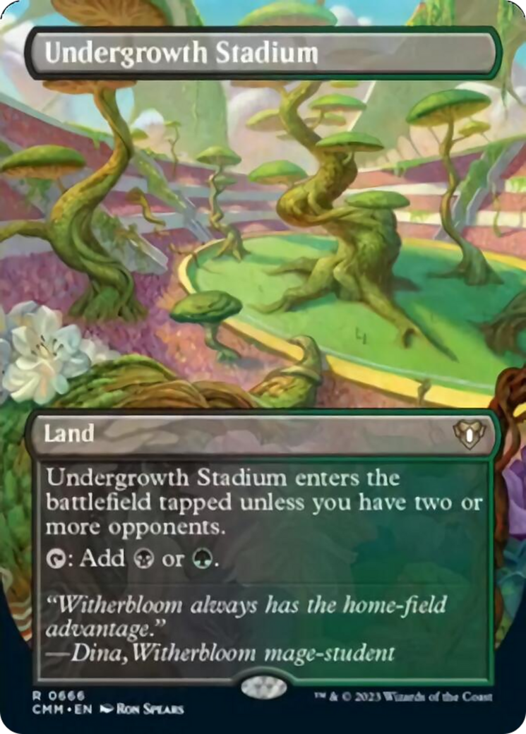 Undergrowth Stadium (Borderless Alternate Art) [Commander Masters] | Enigma On Main