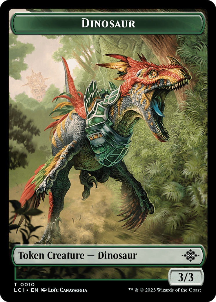 Dinosaur Token (0010) [The Lost Caverns of Ixalan Tokens] | Enigma On Main