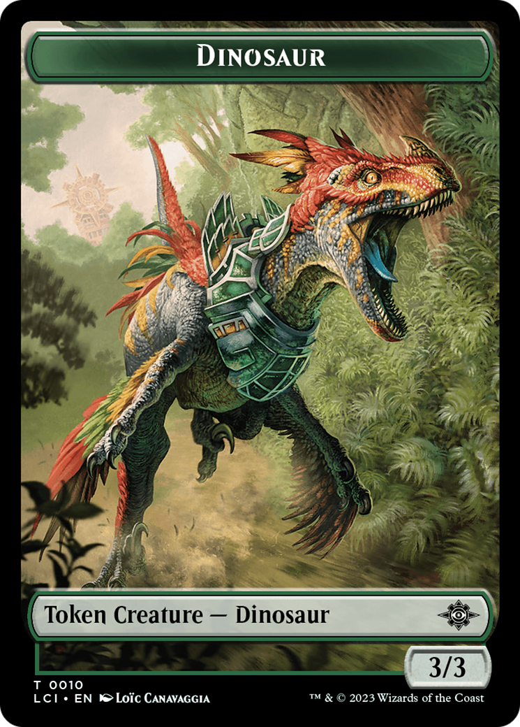 Gnome // Dinosaur (0010) Double-Sided Token [The Lost Caverns of Ixalan Tokens] | Enigma On Main