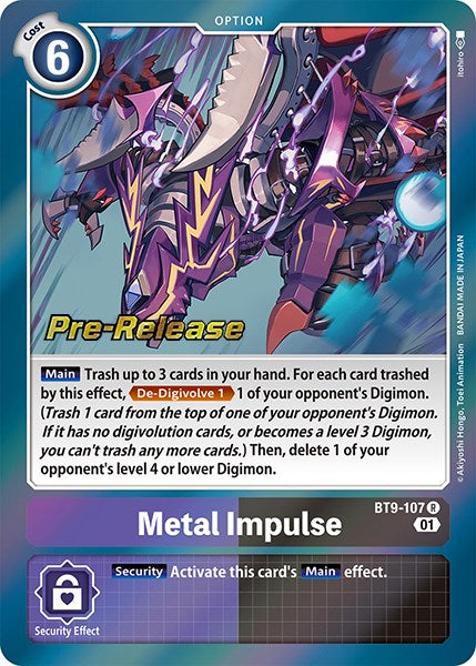 Metal Impulse [BT9-107] [X Record Pre-Release Promos] | Enigma On Main