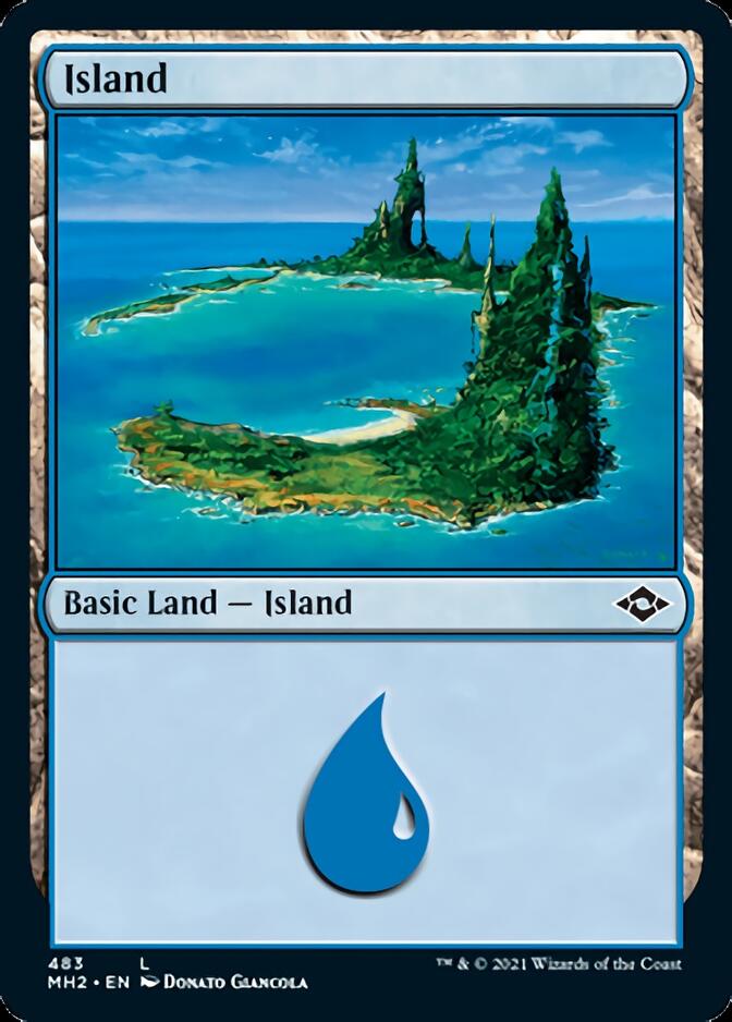 Island (483) (Foil Etched) [Modern Horizons 2] | Enigma On Main