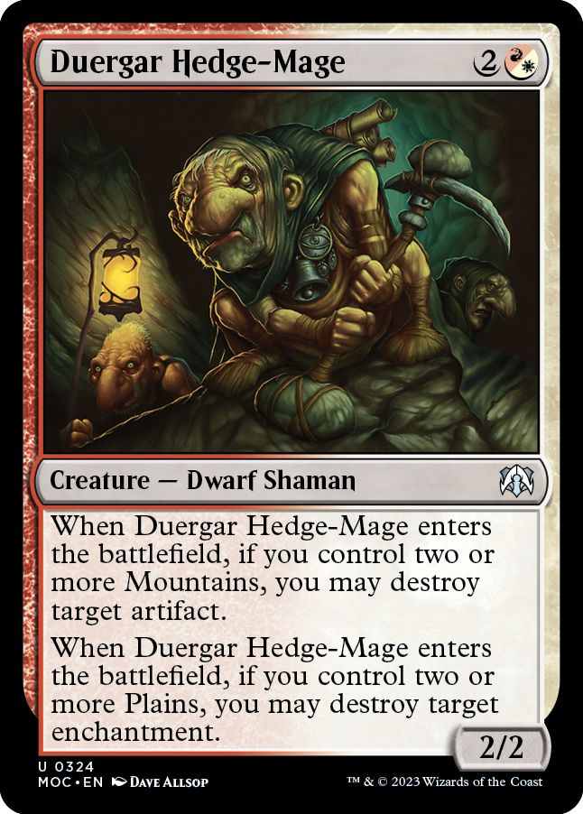 Duergar Hedge-Mage [March of the Machine Commander] | Enigma On Main