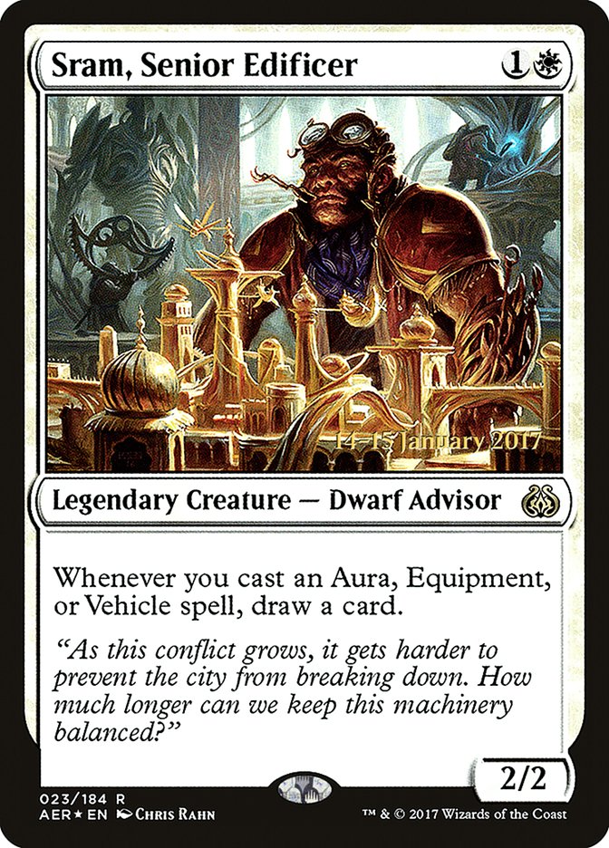 Sram, Senior Edificer [Aether Revolt Prerelease Promos] | Enigma On Main