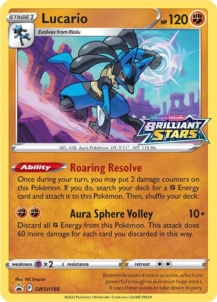 Lucario (SWSH186) (Prerelease Promo) [Sword & Shield: Black Star Promos] | Enigma On Main