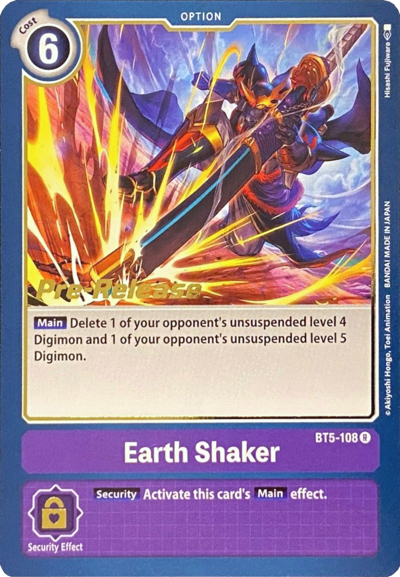 Earth Shaker [BT5-108] [Battle of Omni Pre-Release Promos] | Enigma On Main