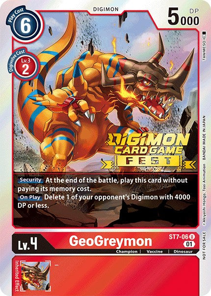 GeoGreymon [ST7-06] (Digimon Card Game Fest 2022) [Starter Deck: Gallantmon Promos] | Enigma On Main