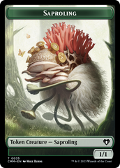 Saproling // Dragon (0021) Double-Sided Token [Commander Masters Tokens] | Enigma On Main