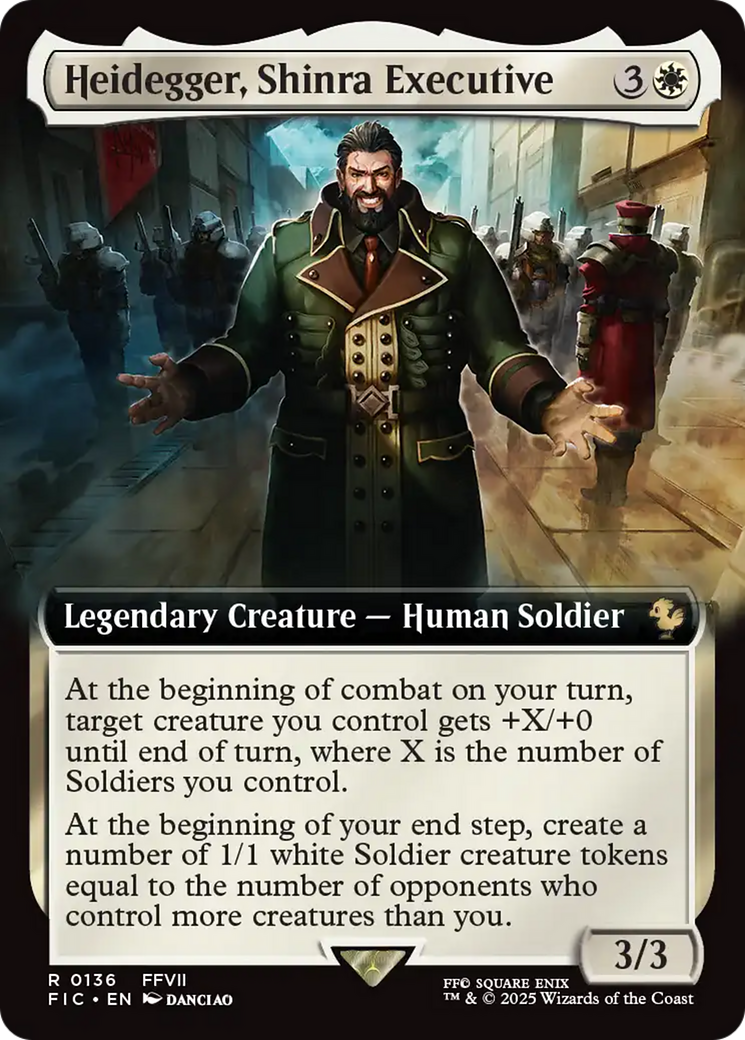 Heidegger, Shinra Executive (Extended Art) [FINAL FANTASY Commander] | Enigma On Main
