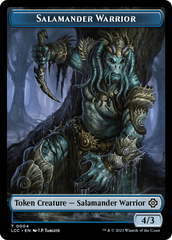 Salamander Warrior // Treasure Double-Sided Token [The Lost Caverns of Ixalan Commander Tokens] | Enigma On Main