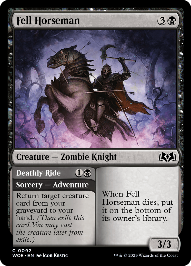 Fell Horseman // Deathly Ride [Wilds of Eldraine] | Enigma On Main