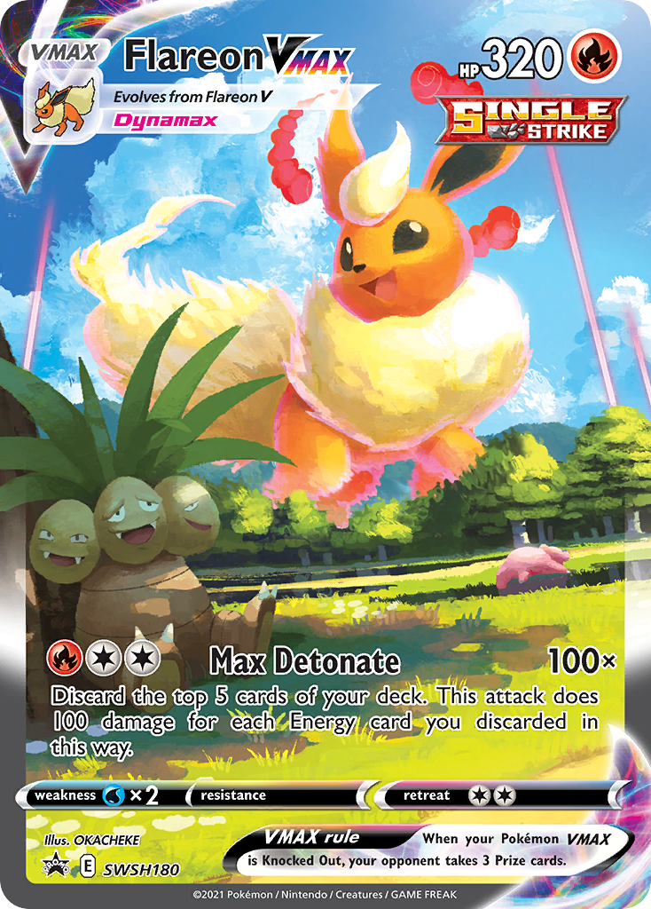 Flareon VMAX (SWSH180) (Jumbo Card) [Sword & Shield: Black Star Promos] | Enigma On Main