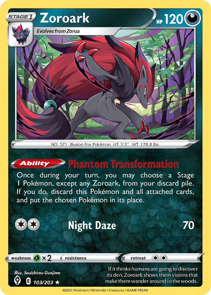 Zoroark (103/203) (Theme Deck Exclusive) [Sword & Shield: Evolving Skies] | Enigma On Main