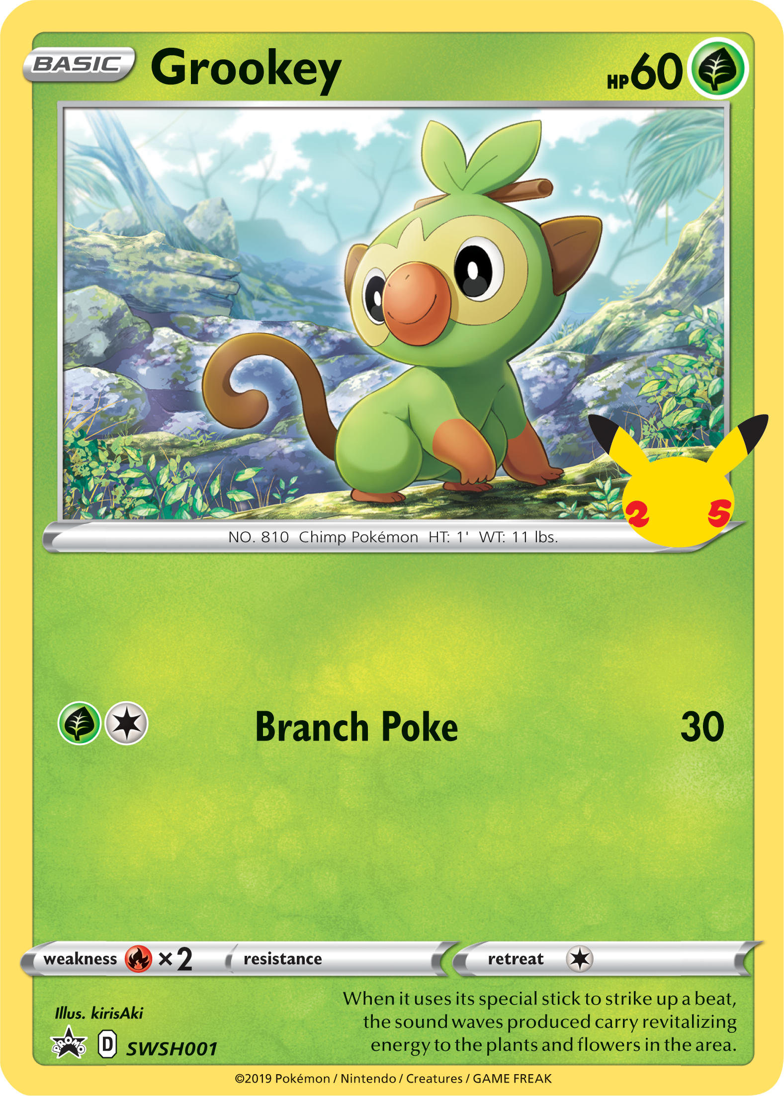 Grookey (SWSH001) (Jumbo Card) [First Partner Pack] | Enigma On Main