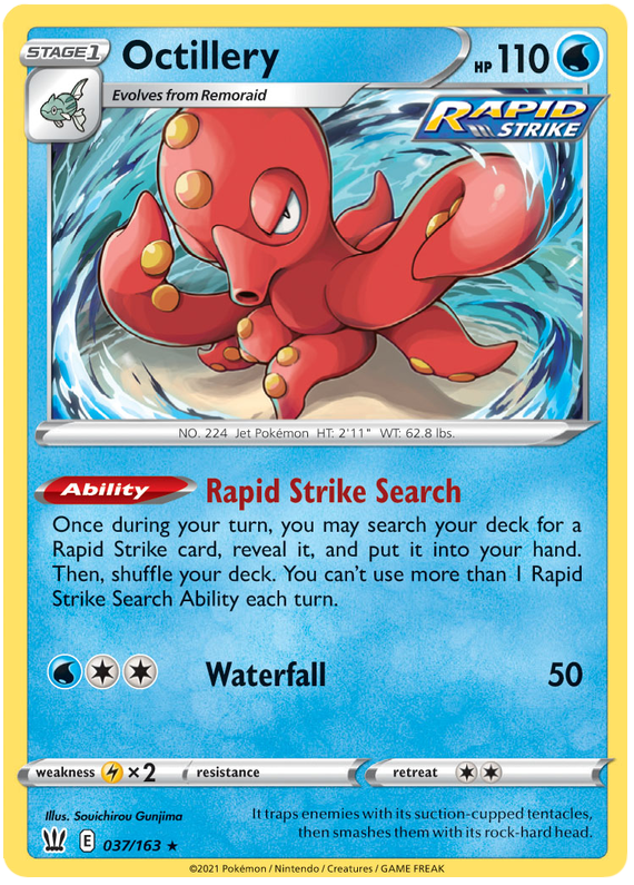 Octillery (037/163) (Theme Deck Exclusive) [Sword & Shield: Battle Styles] | Enigma On Main