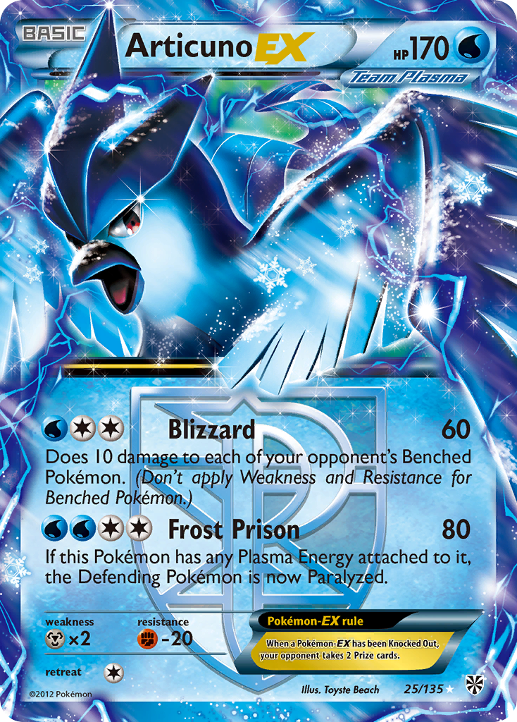 Articuno EX (25/135) [Black & White: Plasma Storm] | Enigma On Main