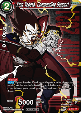 King Vegeta, Commanding Support (Gold Stamped) (P-355) [Tournament Promotion Cards] | Enigma On Main